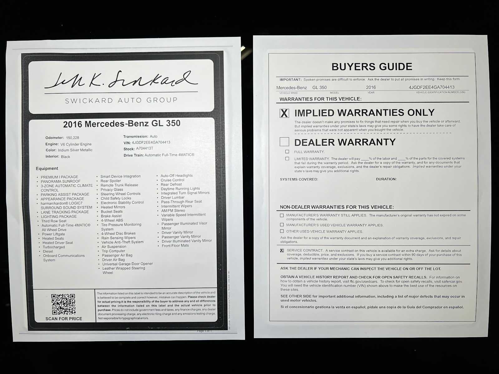 2016 Mercedes-Benz GL 350 4MATIC® 4dr