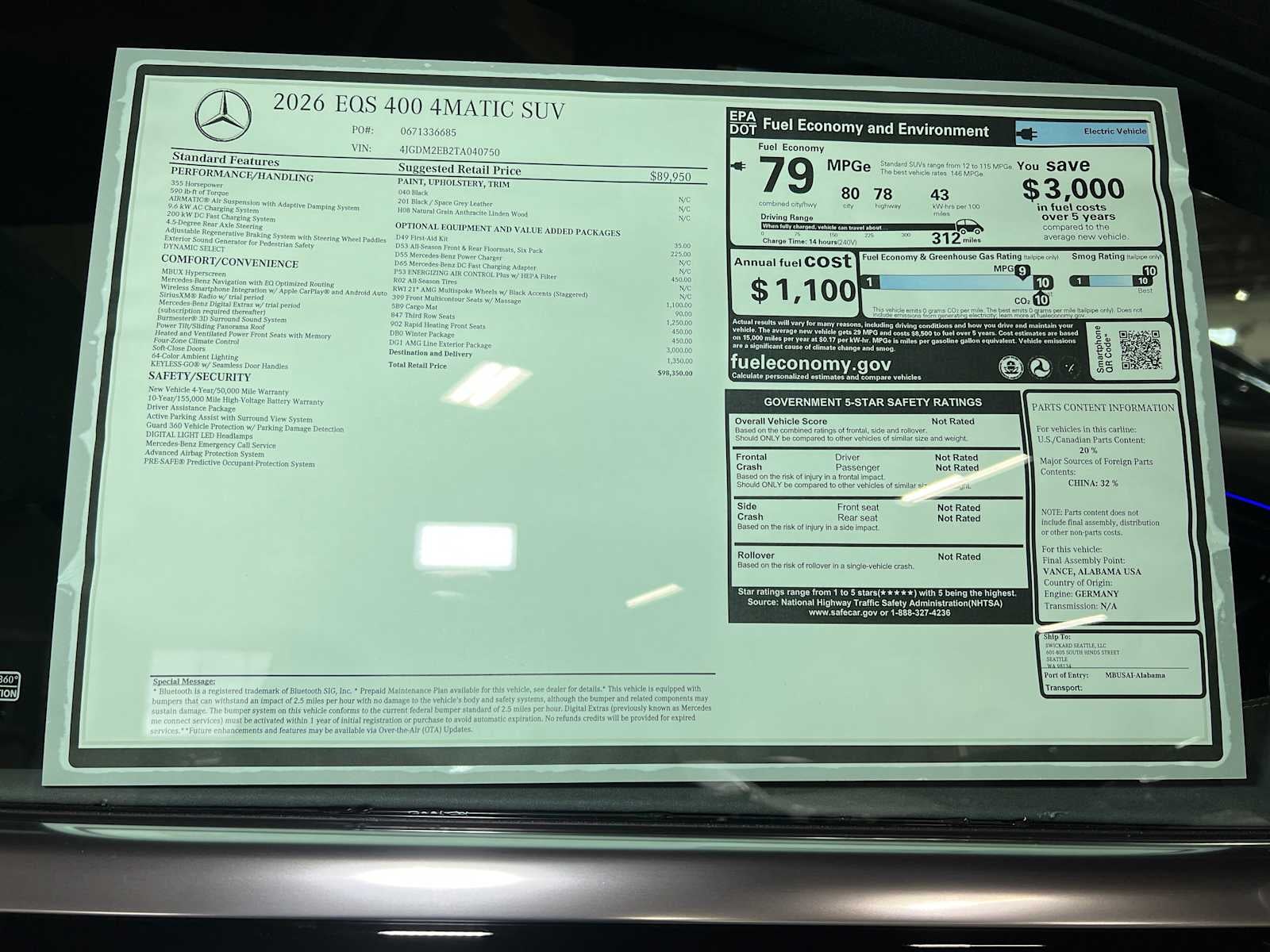 2026 Mercedes-Benz EQS 400 4MATIC® SUV