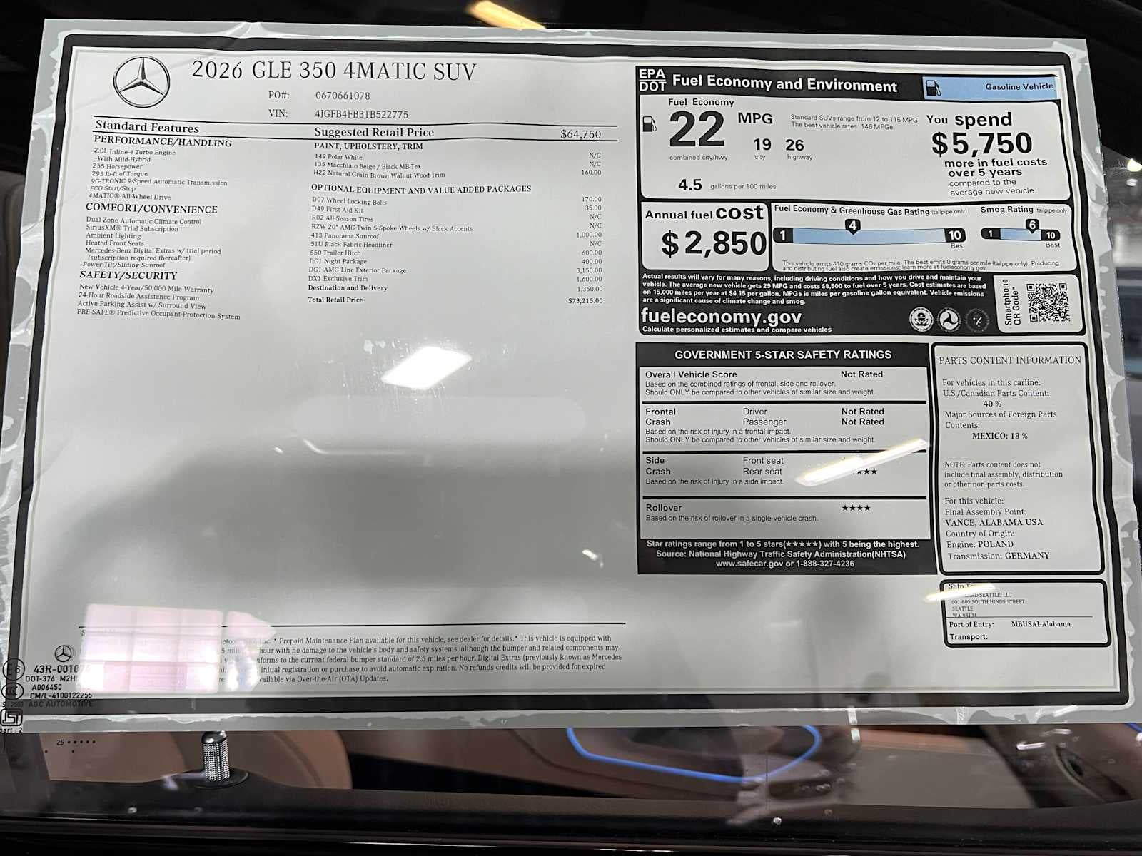 2026 Mercedes-Benz GLE 350 4MATIC® SUV