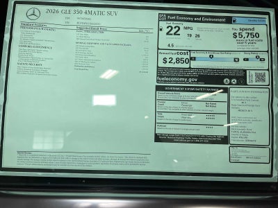 2026 Mercedes-Benz GLE 350 4MATIC® SUV