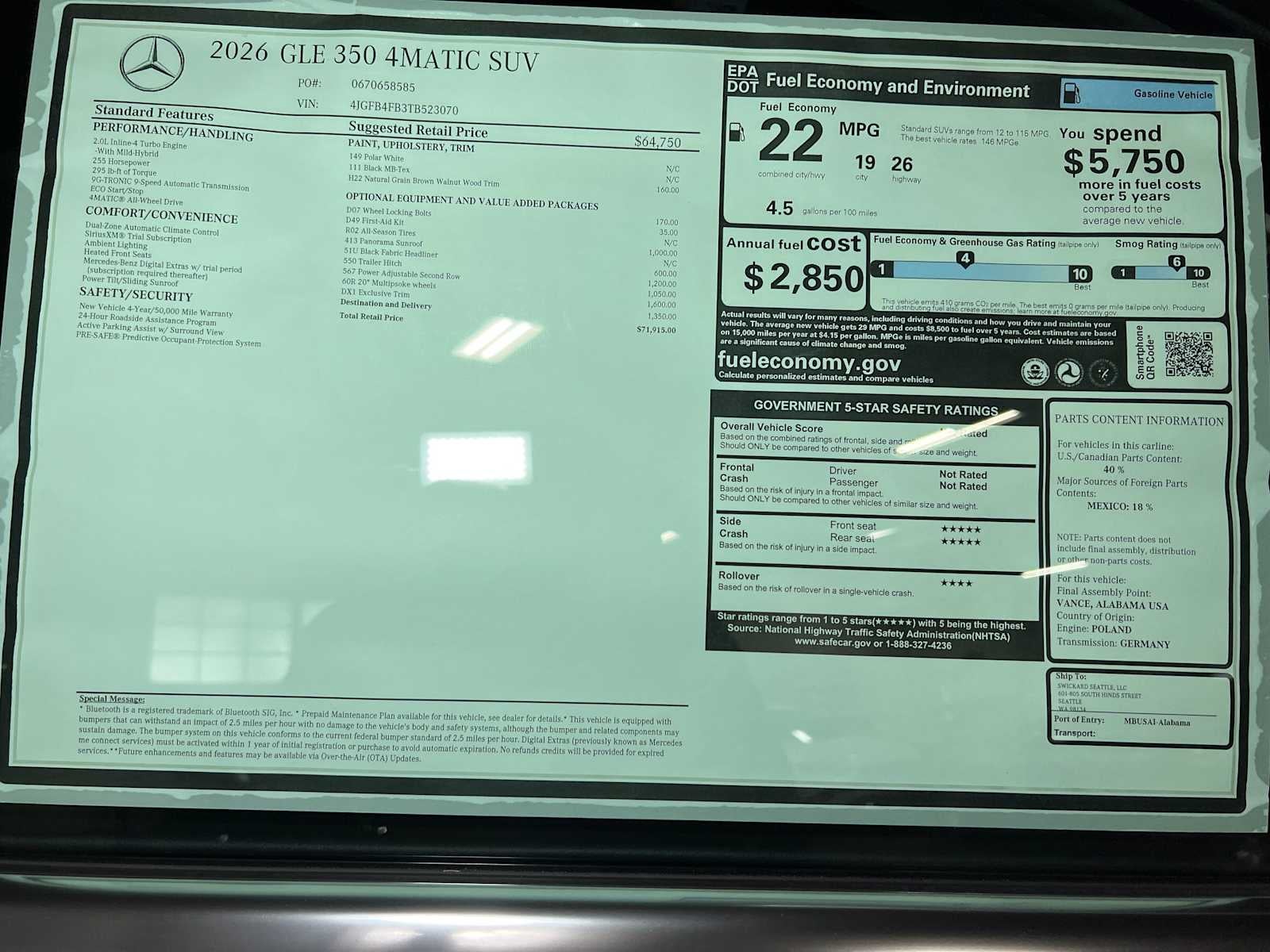 2026 Mercedes-Benz GLE 350 4MATIC® SUV