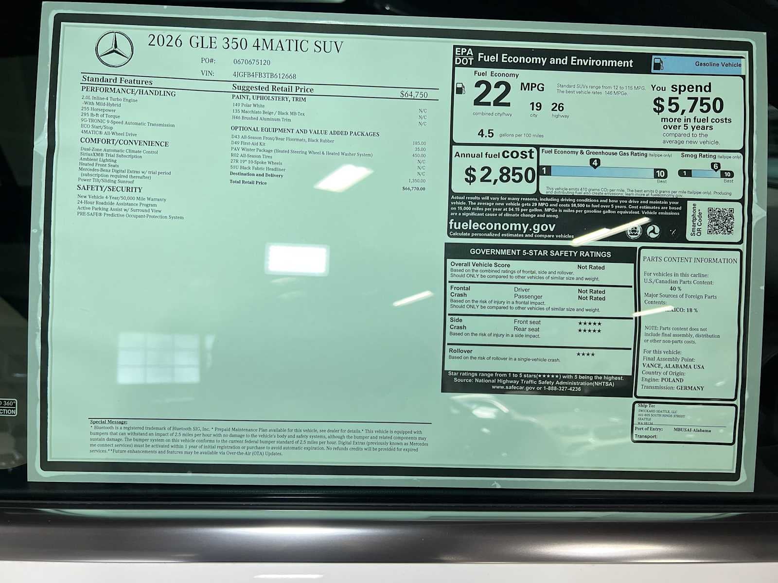 2026 Mercedes-Benz GLE 350 4MATIC® SUV