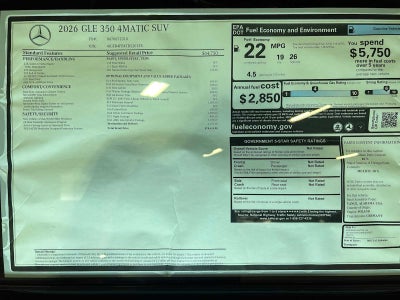 2026 Mercedes-Benz GLE GLE 350