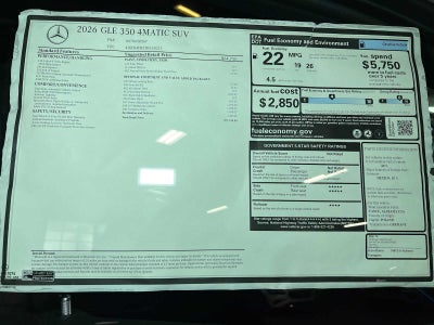 2026 Mercedes-Benz GLE 350 4MATIC® SUV