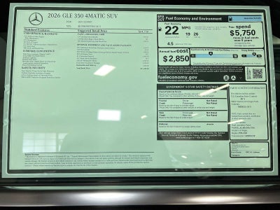 2026 Mercedes-Benz GLE 350 4MATIC® SUV