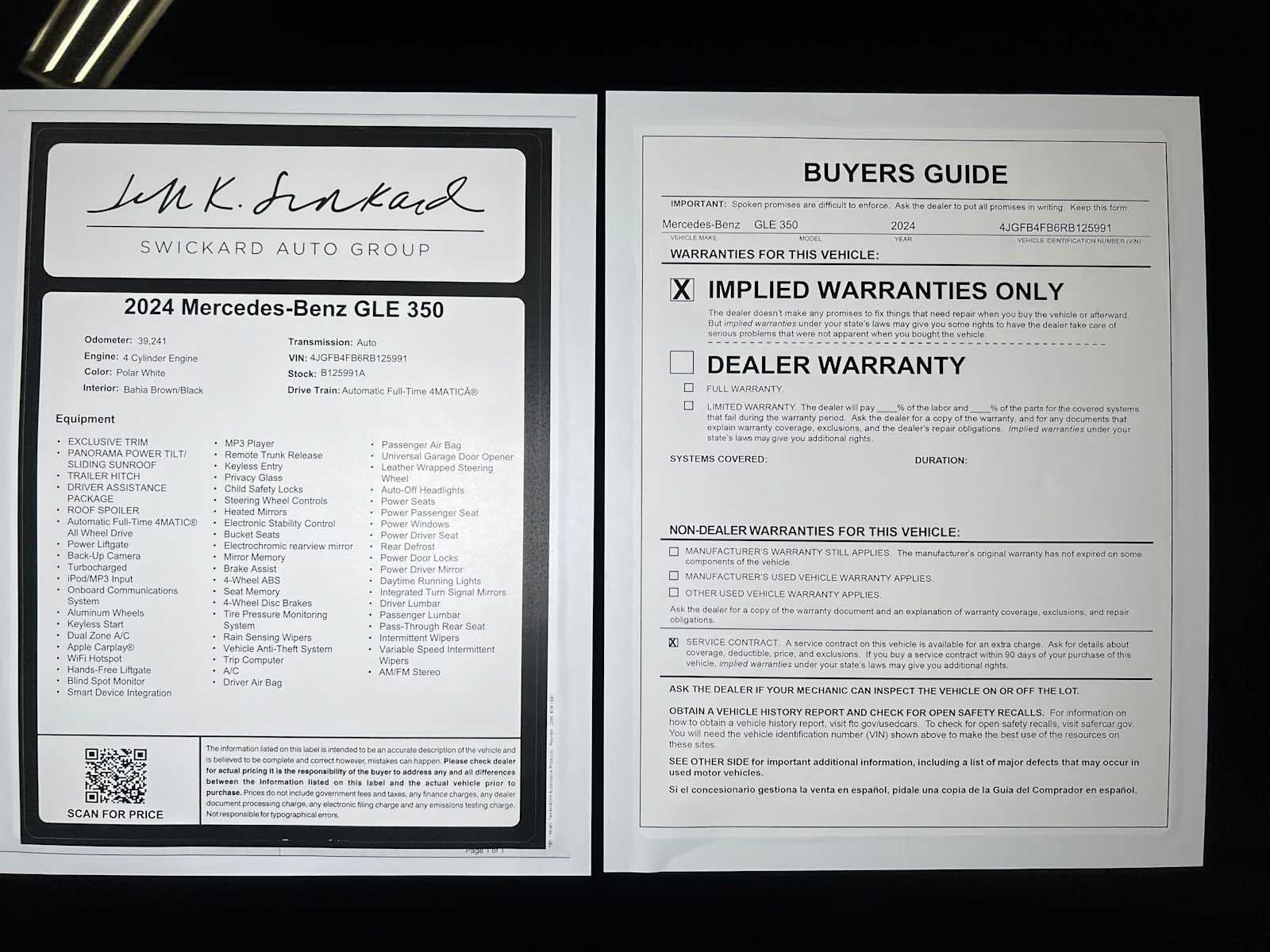 2024 Mercedes-Benz GLE 350 4MATIC® SUV