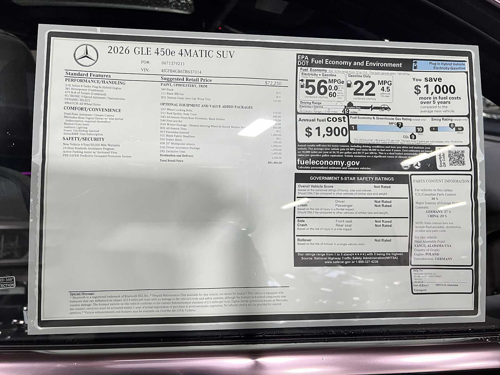 2026 Mercedes-Benz GLE 450e 4MATIC® SUV