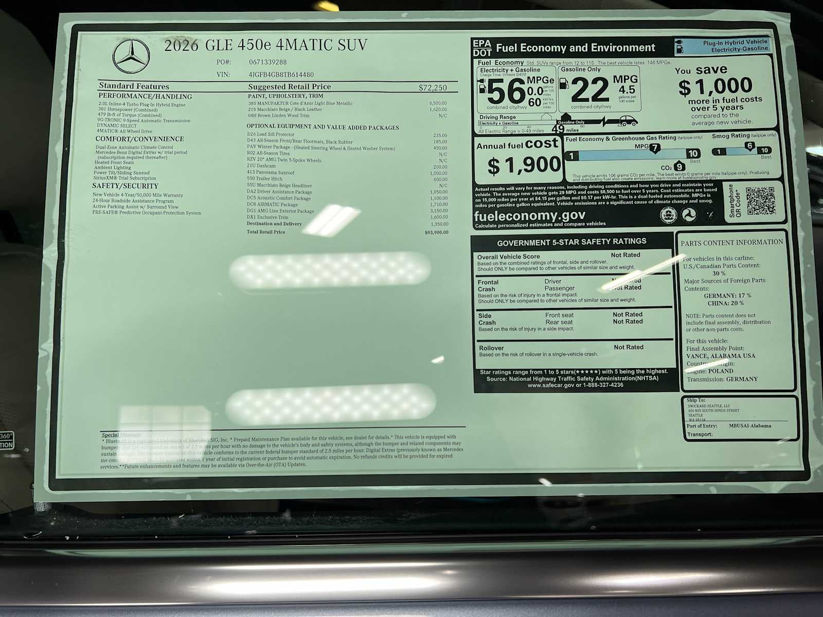 2026 Mercedes-Benz GLE 450e GLE 450e