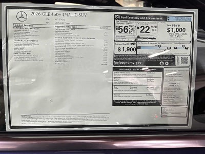2026 Mercedes-Benz GLE 450e 4MATIC® SUV