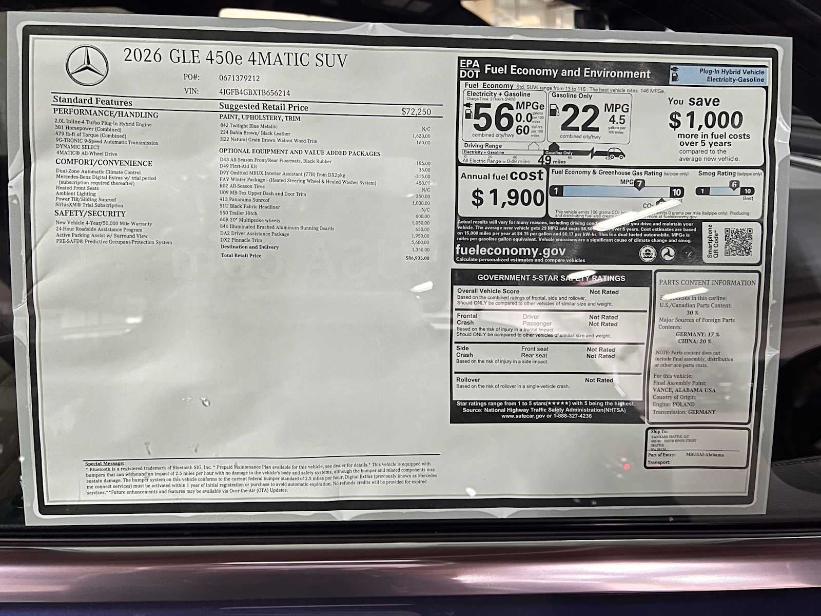 2026 Mercedes-Benz GLE 450e 4MATIC® SUV