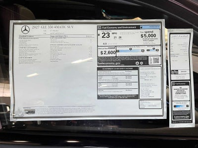 2027 Mercedes-Benz GLE 350 4MATIC® SUV
