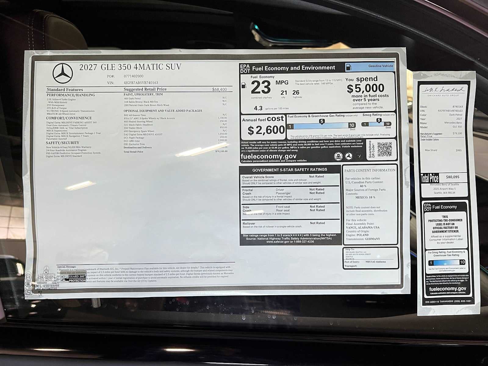 2027 Mercedes-Benz GLE 350 4MATIC® SUV