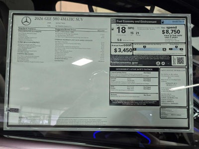2026 Mercedes-Benz GLE GLE 580