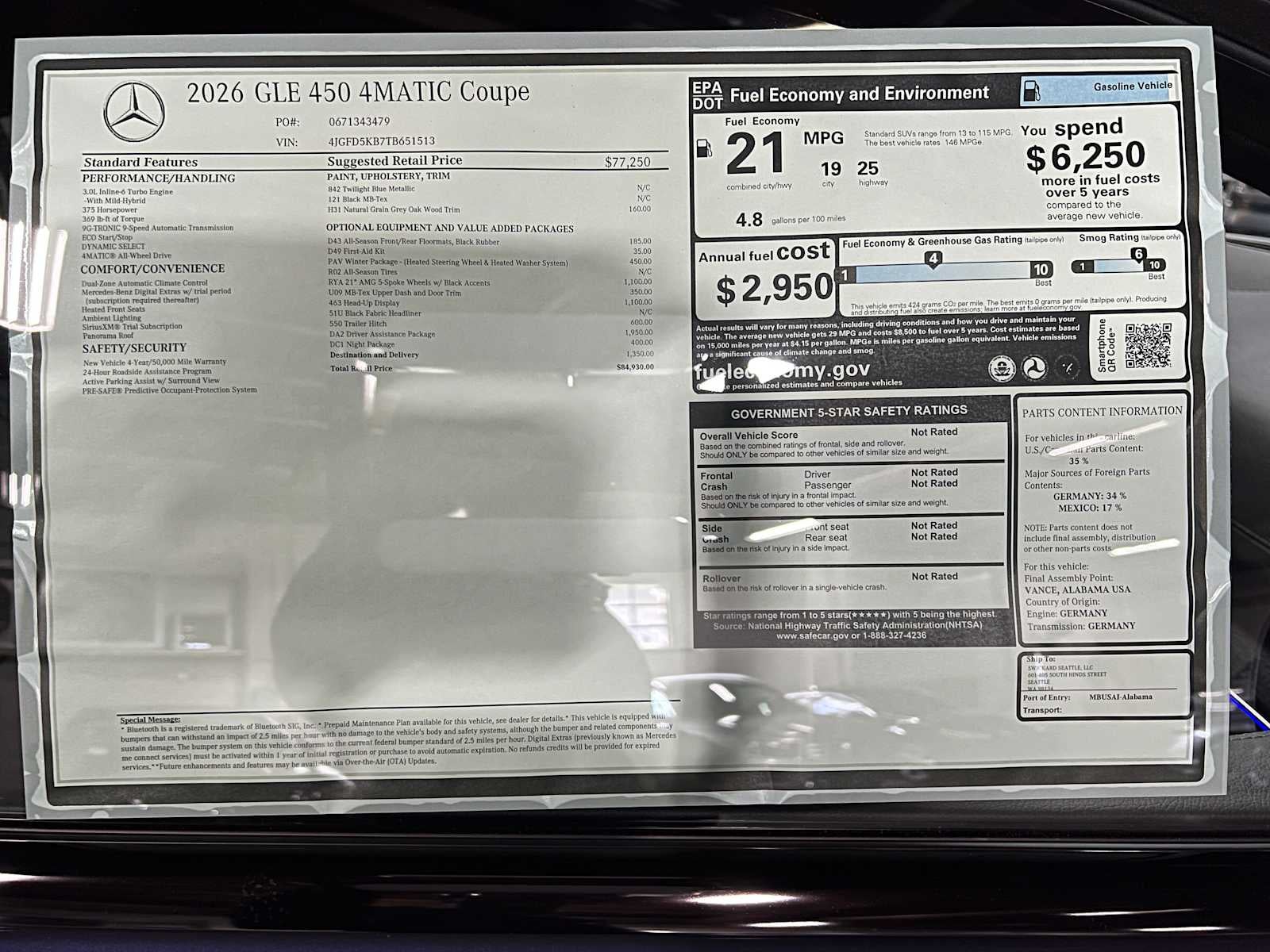 2026 Mercedes-Benz GLE 450 4MATIC® Coupe