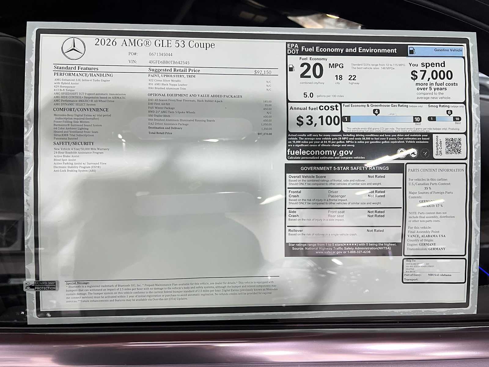 2026 Mercedes-Benz AMG® GLE 53 4MATIC®+ Coupe