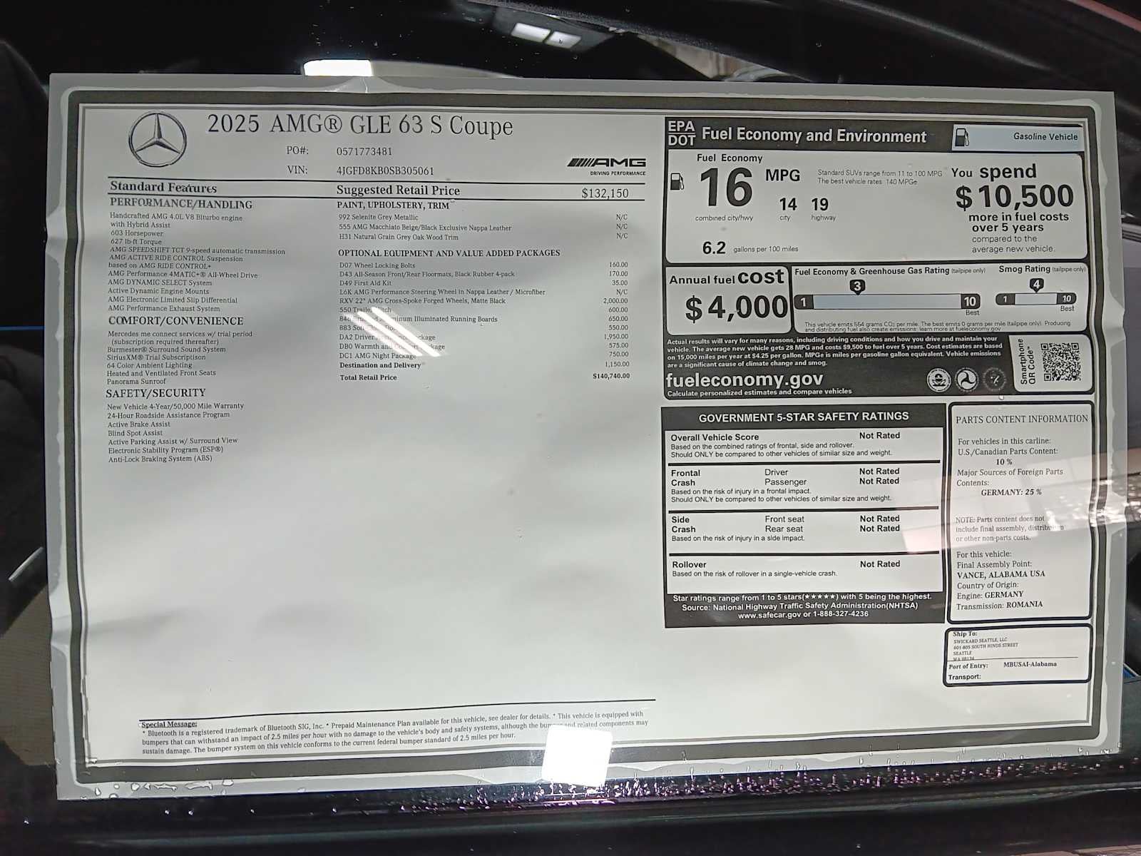 2025 Mercedes-Benz GLE AMG® GLE 63 S