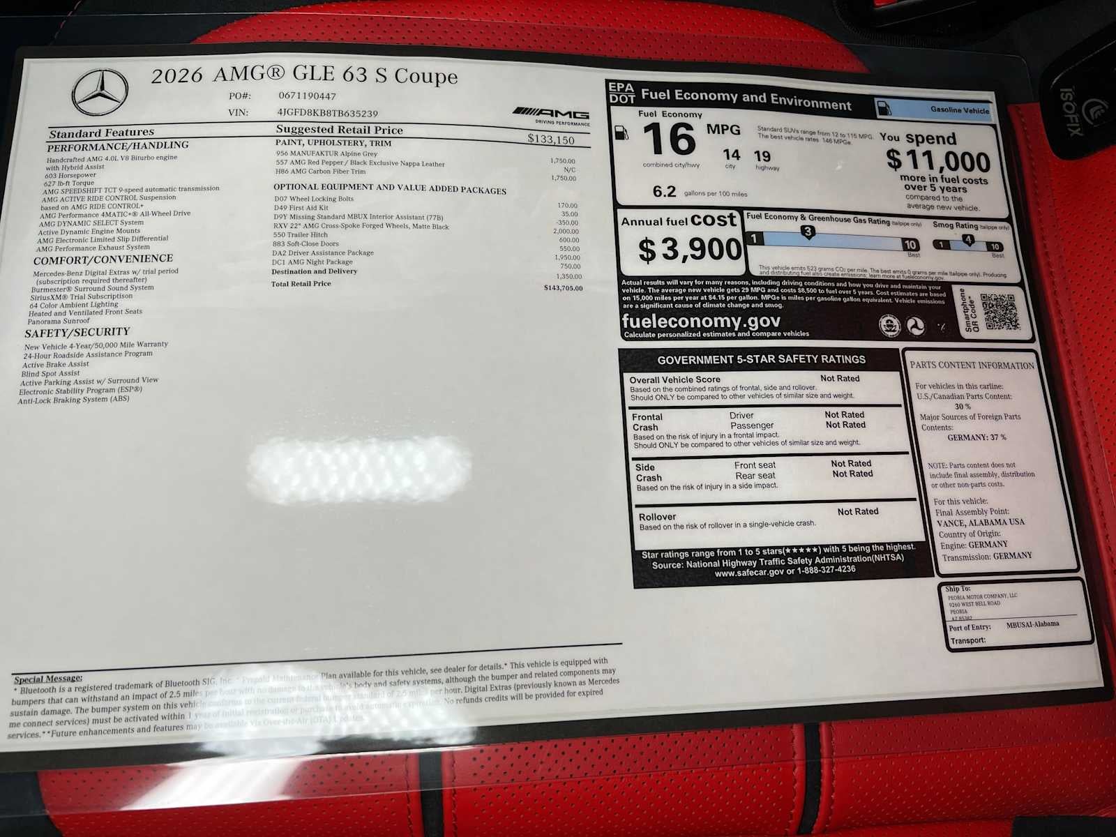 2026 Mercedes-Benz AMG® GLE 63 4MATIC®+ Coupe