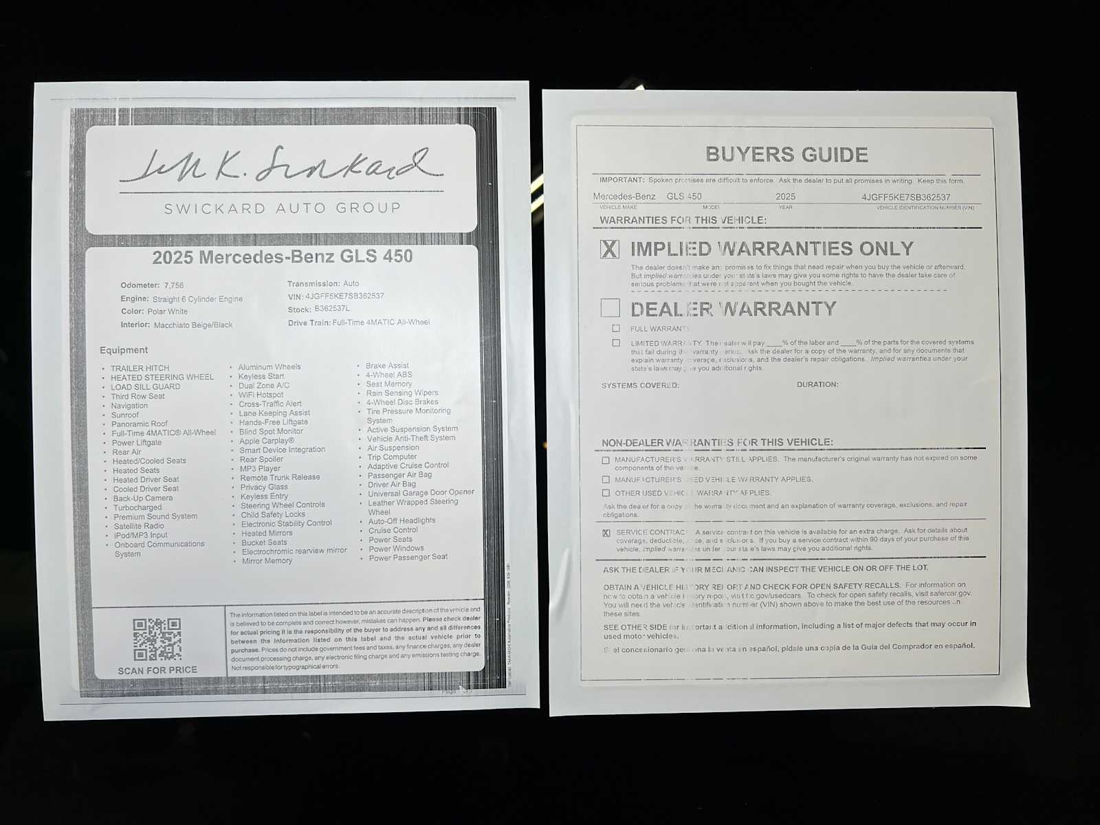 2025 Mercedes-Benz GLS GLS 450