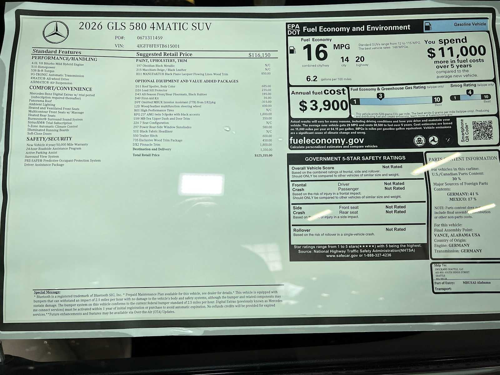2026 Mercedes-Benz GLS 580 GLS 580