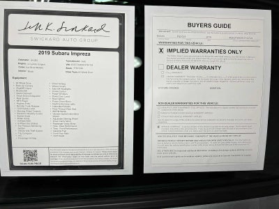 2019 Subaru Impreza 2.0i 5-door CVT