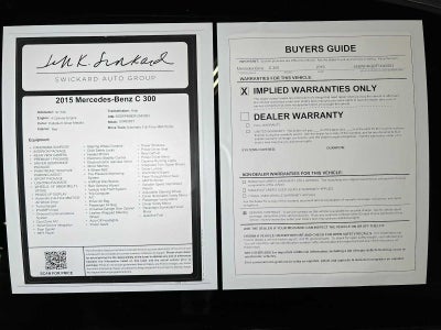 2015 Mercedes-Benz C 300 4dr Sdn 4MATIC®
