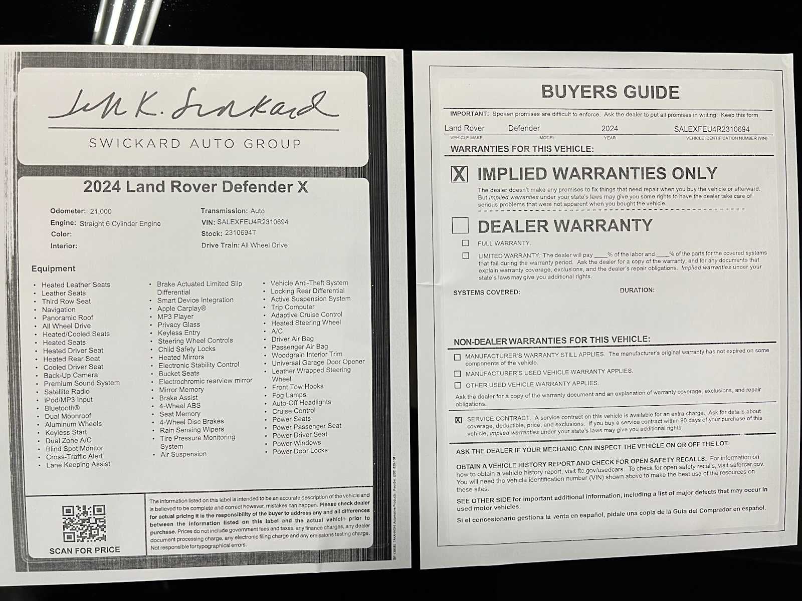 2024 Land Rover Defender X