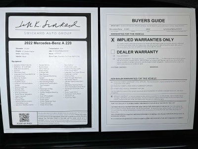 2022 Mercedes-Benz A 220 4MATIC® Sedan