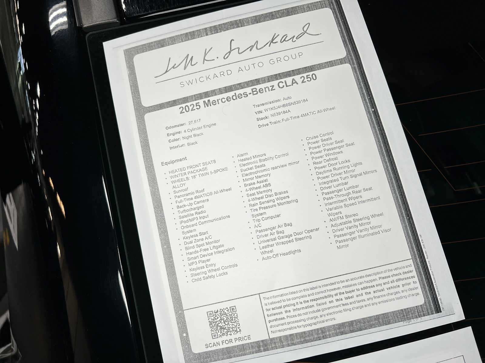 2025 Mercedes-Benz CLA 250 4MATIC® Coupe