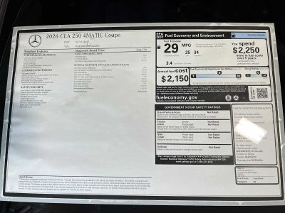 2026 Mercedes-Benz CLA 250 CLA 250