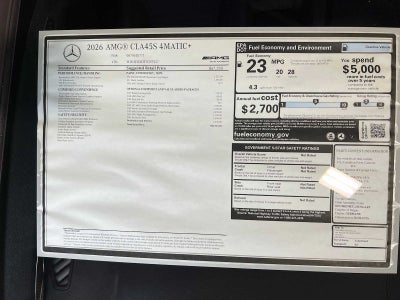 2026 Mercedes-Benz CLA AMG® CLA 45