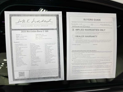 2025 Mercedes-Benz C 300 4MATIC® Sedan