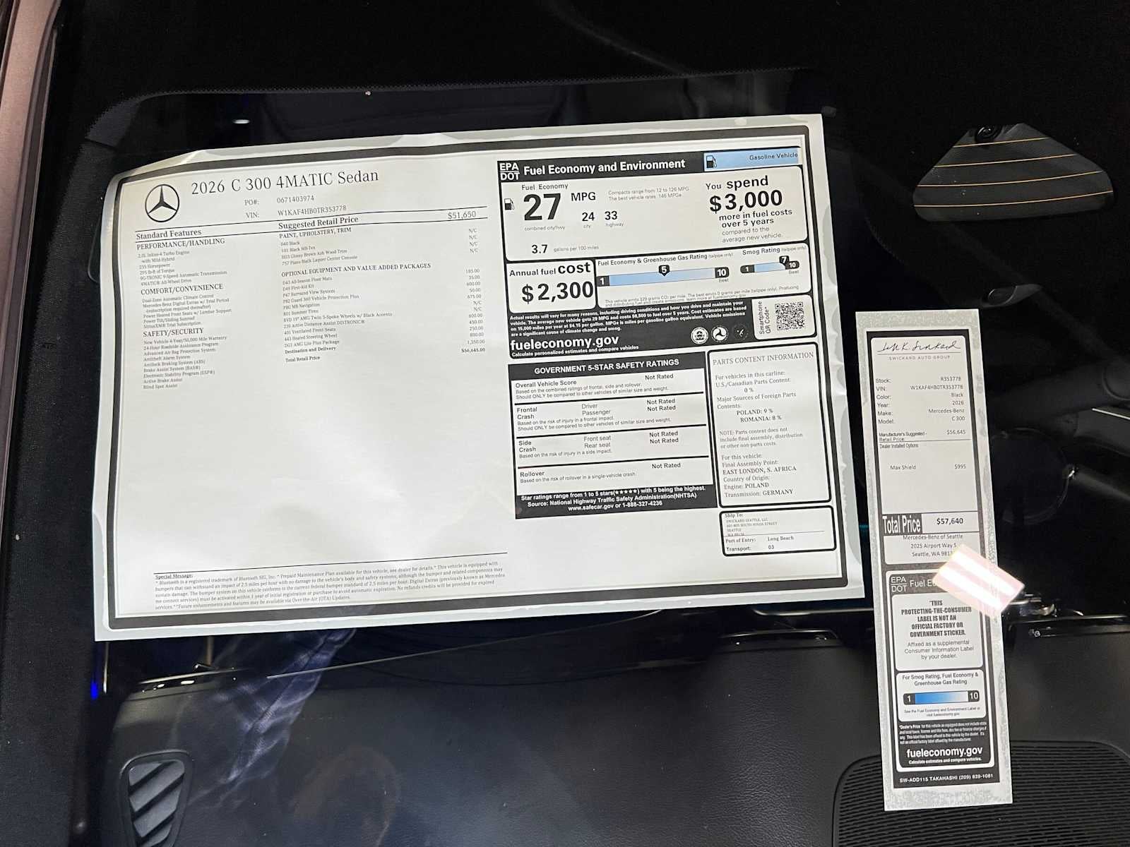 2026 Mercedes-Benz C 300 4MATIC® Sedan