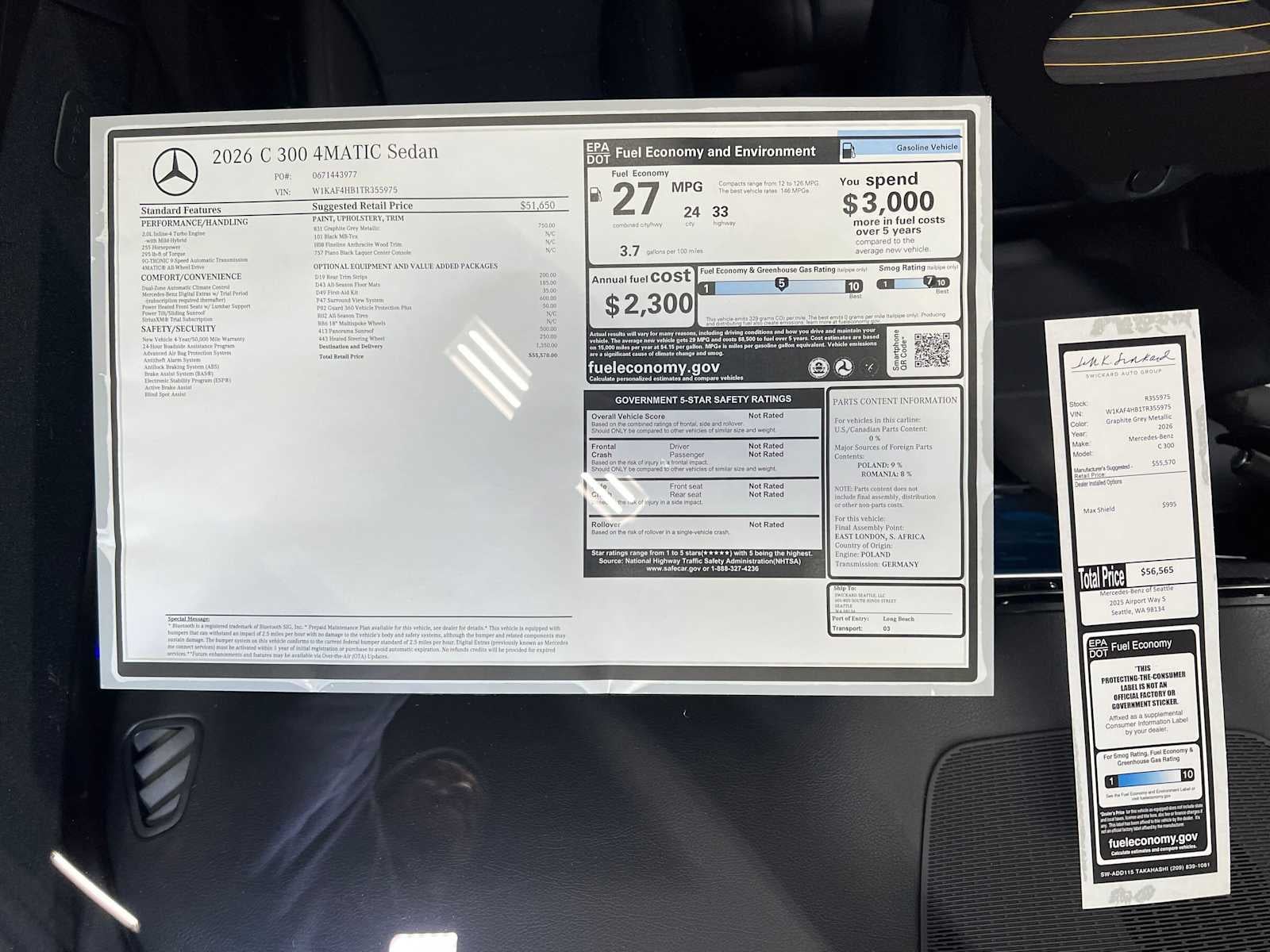 2026 Mercedes-Benz C 300 4MATIC® Sedan