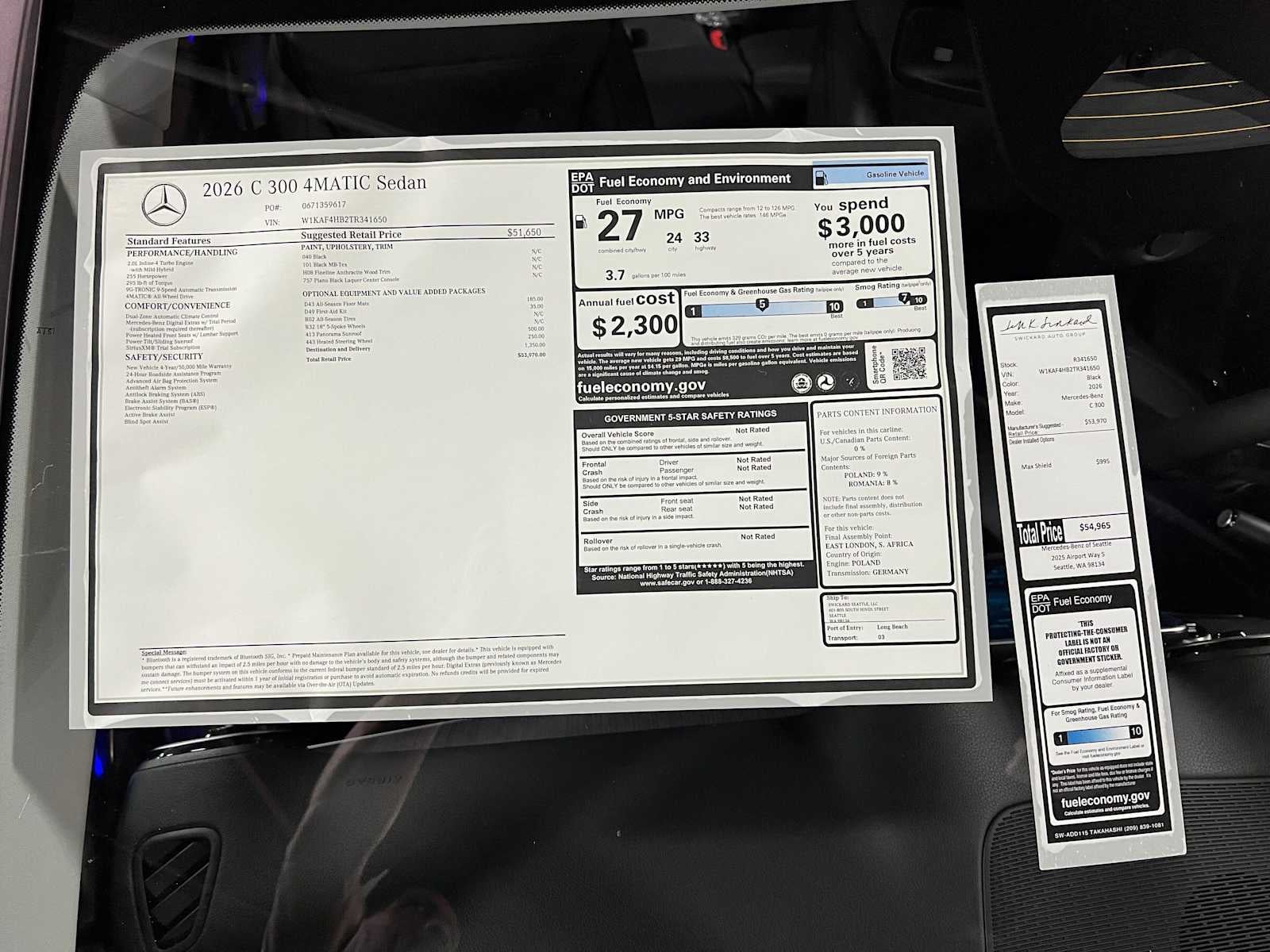 2026 Mercedes-Benz C 300 4MATIC® Sedan