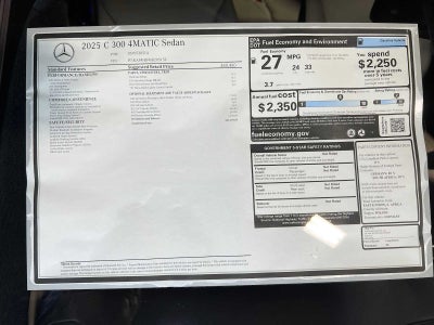 2025 Mercedes-Benz C-Class C 300