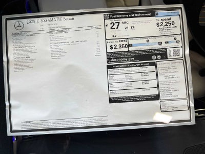 2025 Mercedes-Benz C-Class C 300