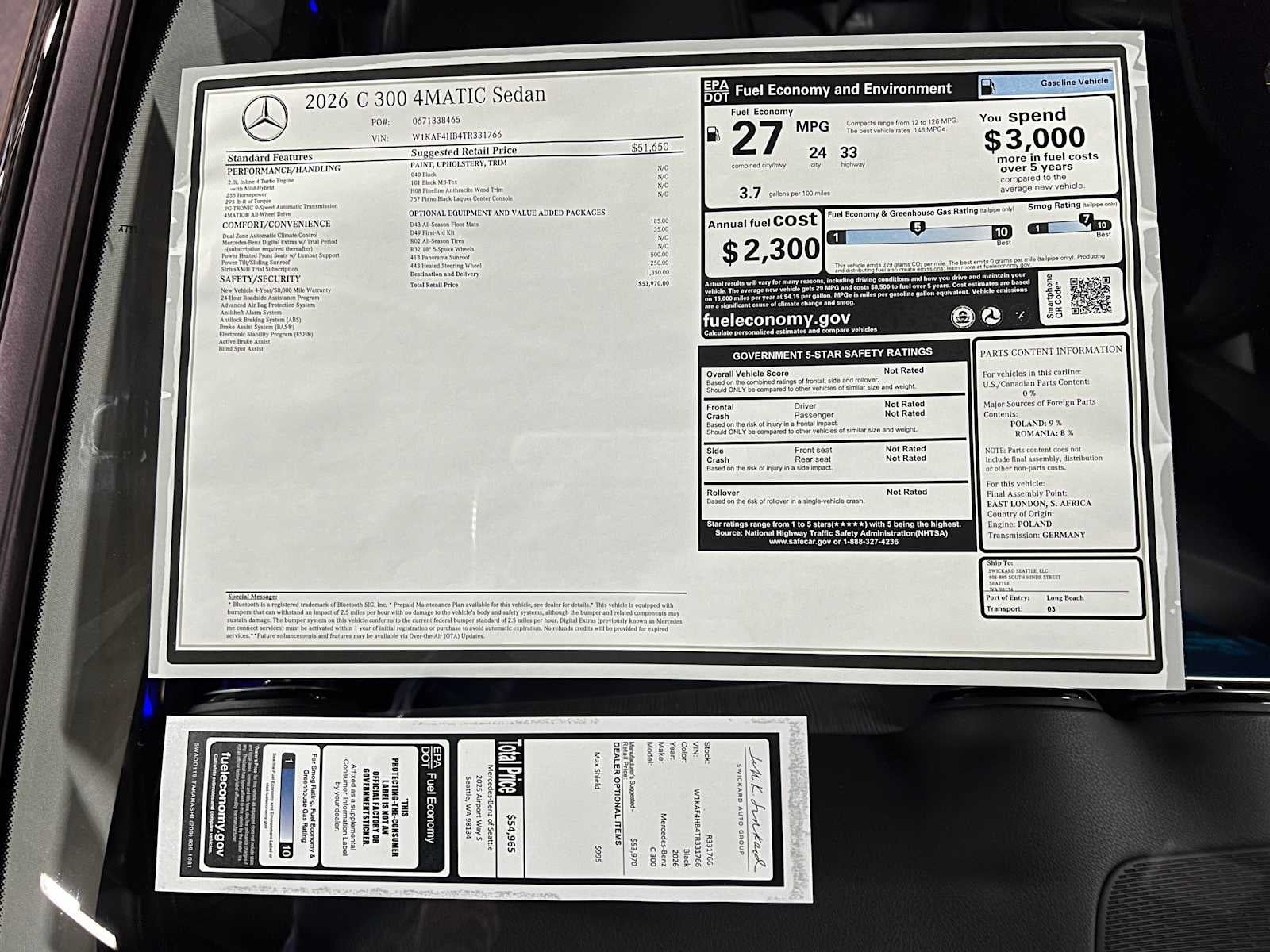 2026 Mercedes-Benz C 300 4MATIC® Sedan