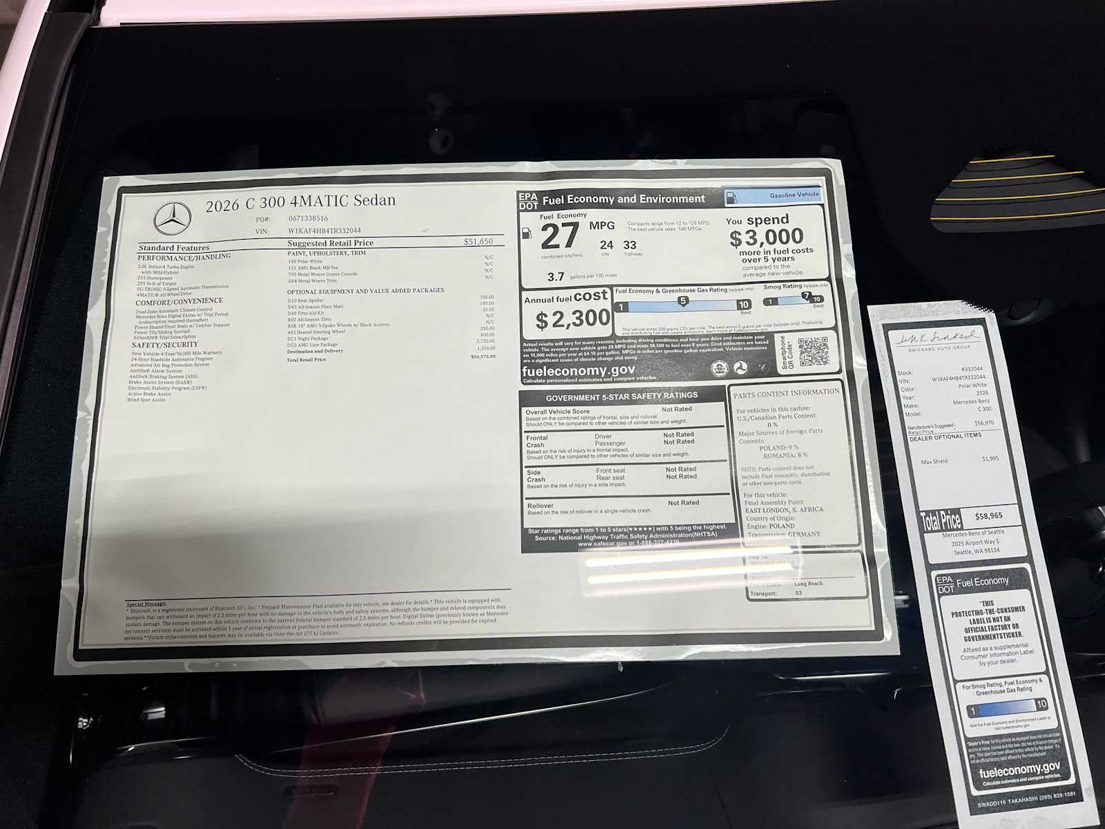 2026 Mercedes-Benz C 300 4MATIC® Sedan