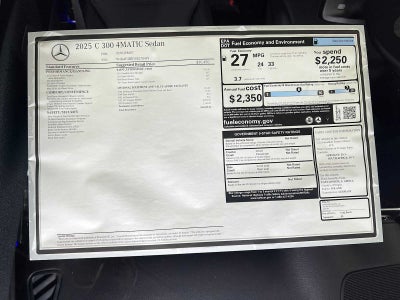 2025 Mercedes-Benz C-Class C 300