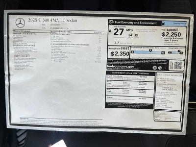 2025 Mercedes-Benz C-Class C 300