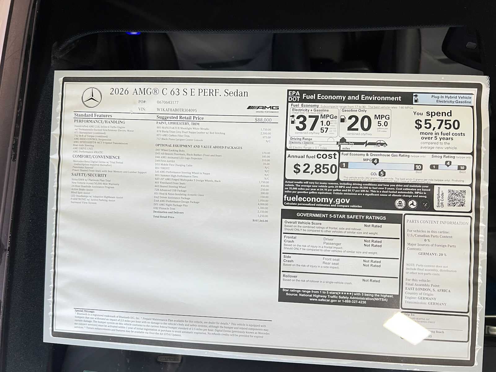 2026 Mercedes-Benz C-Class AMG® C 63 S E Performance