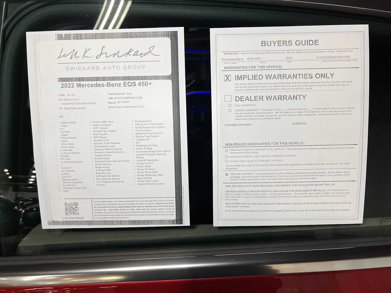 2022 Mercedes-Benz EQS 450+ EQS 450+