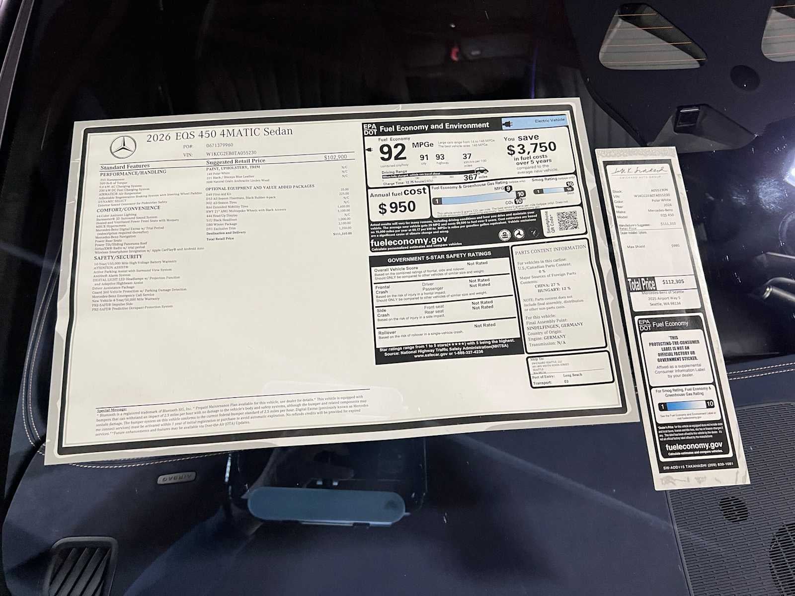 2026 Mercedes-Benz EQS 450 4MATIC® Sedan