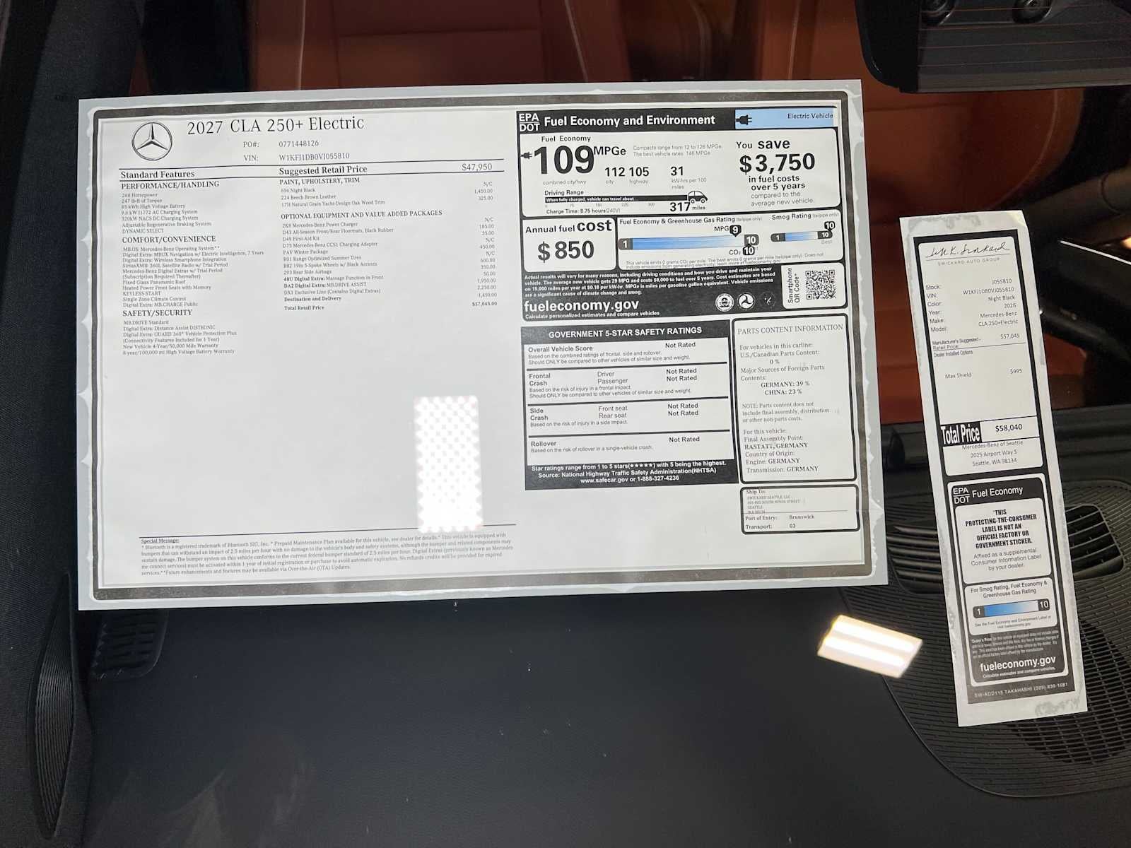 2027 Mercedes-Benz CLA 250+ Electric RWD