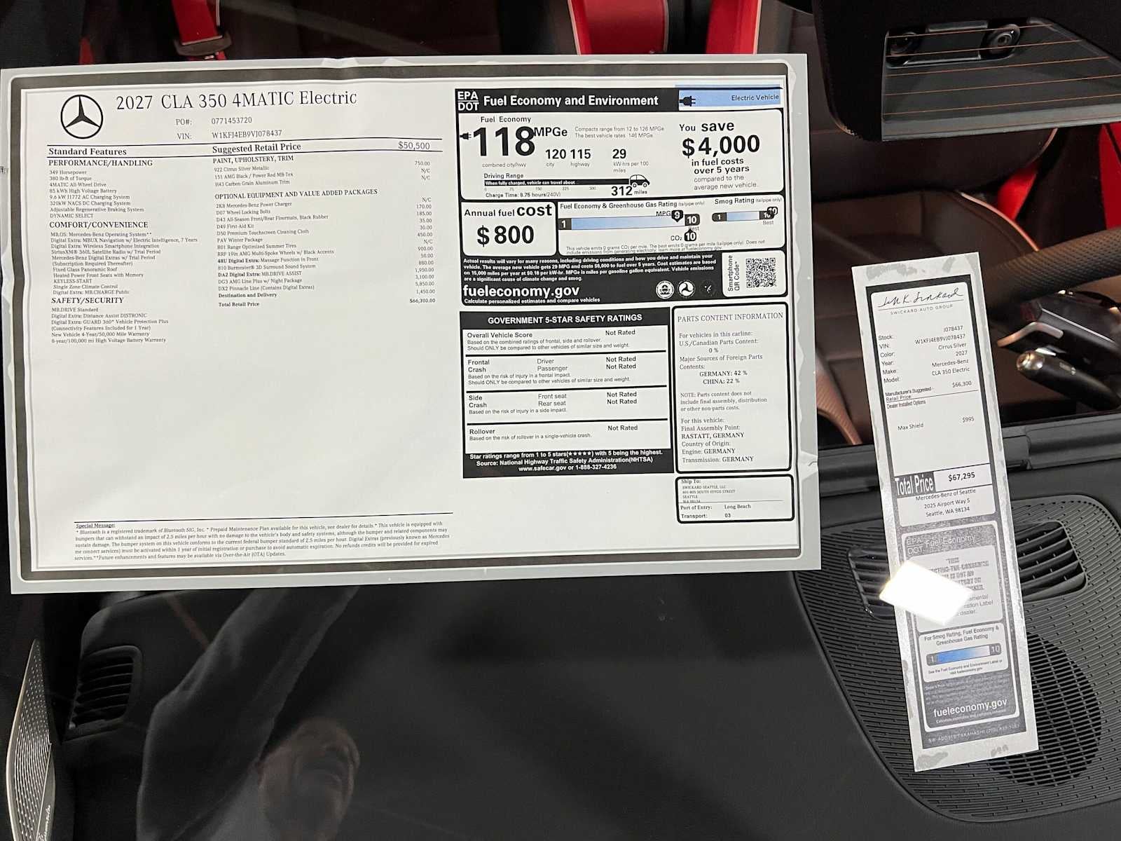 2027 Mercedes-Benz CLA 350 Electric 4MATIC®