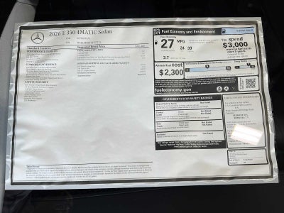 2026 Mercedes-Benz E-Class E 350