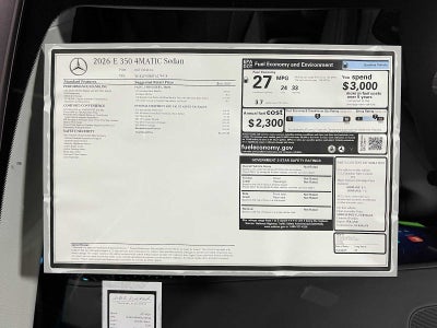 2026 Mercedes-Benz E 350 4MATIC® Sedan