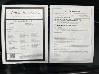 2026 Mercedes-Benz E 350 4MATIC® Sedan