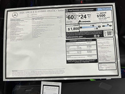 2026 Mercedes-Benz AMG® E 53 E 4MATIC®+ Sedan
