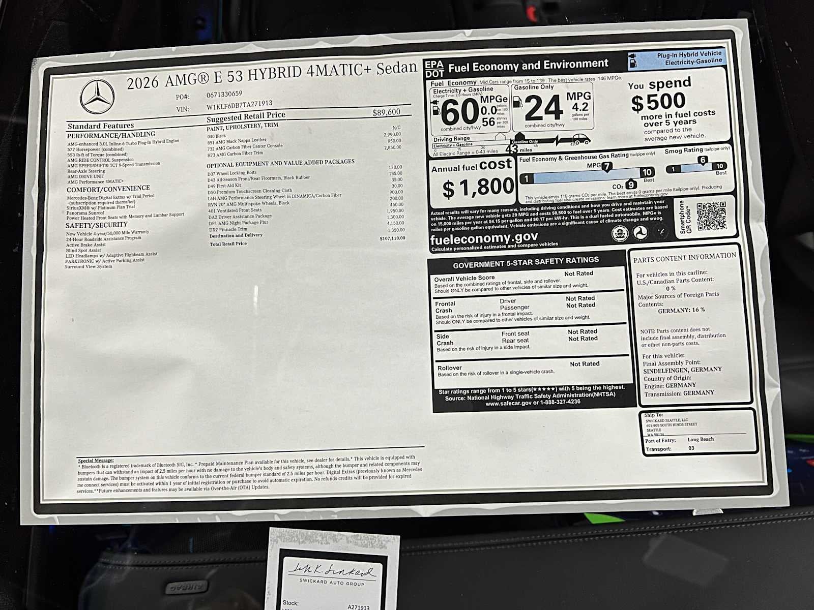 2026 Mercedes-Benz AMG® E 53 E 4MATIC®+ Sedan